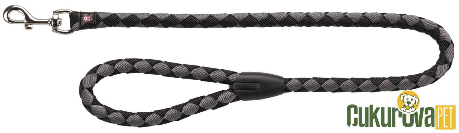 Trixie Cavo Köpek Gezdirme Kayışı L - XL, Siyah - Gri, 1 M x 18 Mm