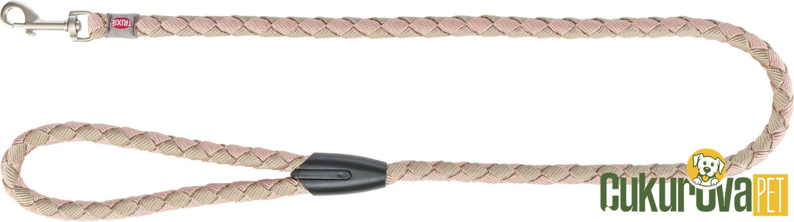 Trixie Cavo Köpek Gezdirme Kayışı L - XL, Pudra Pembesi - Kum Beji, 1 M x 18 Mm