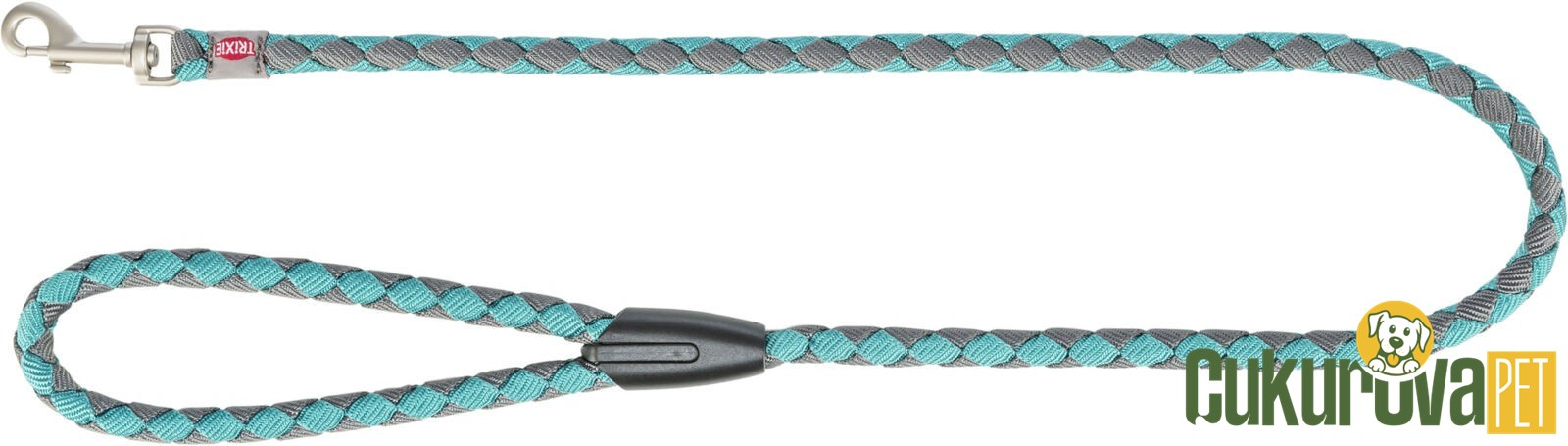 Trixie Cavo Köpek Gezdirme Kayışı L - XL, Su Yeşili - Gri, 1 M x 18 Mm
