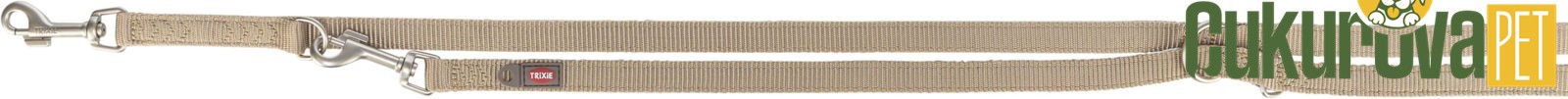 Trixie Premium Çift Katmanlı Ayarlanabilir Köpek Gezdirme Kayışı L - XL, Kum Beji, 2 M x 25 Mm