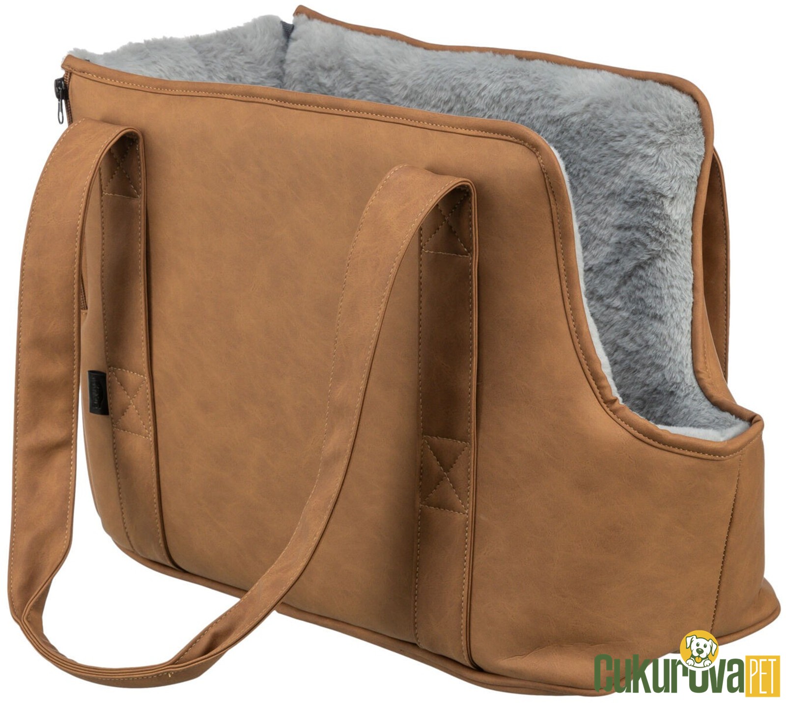 Trixie Carrier Evelyn Kedi & Köpek Taşıma Çantası Kahverengi - Gri, 40 x 30 x 20 Cm