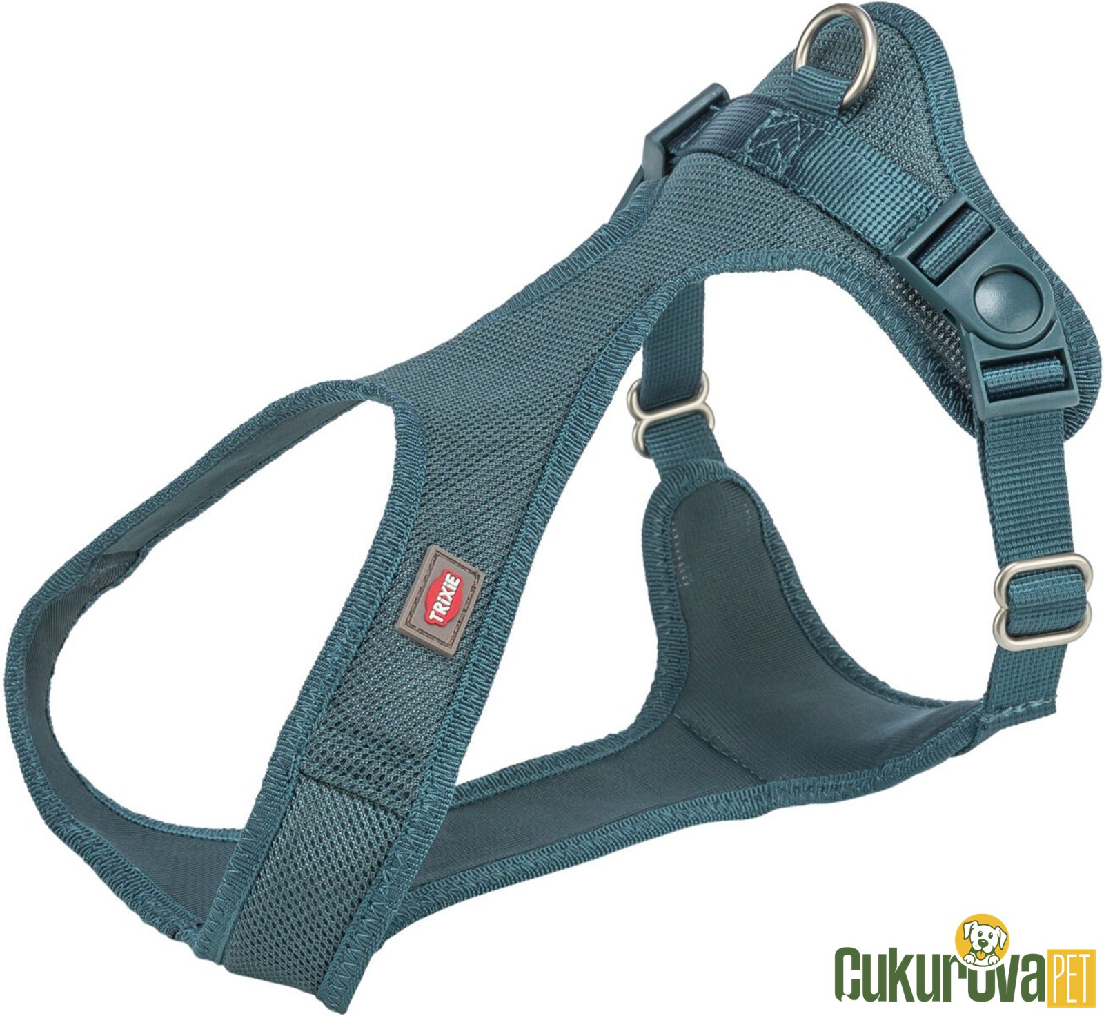 Trixie Comfort Soft Touring Köpek Göğüs Tasması S - M, Petrol Mavisi, 35 x 60 Cm - 20 Mm
