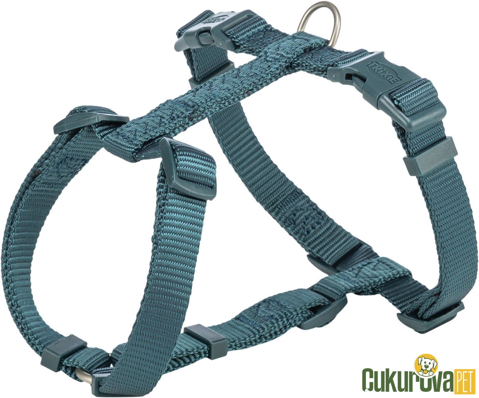 Trixie Premium H Tipi Köpek Göğüs Tasması L, Petrol Mavisi, 60 x 87 Cm - 25 Mm
