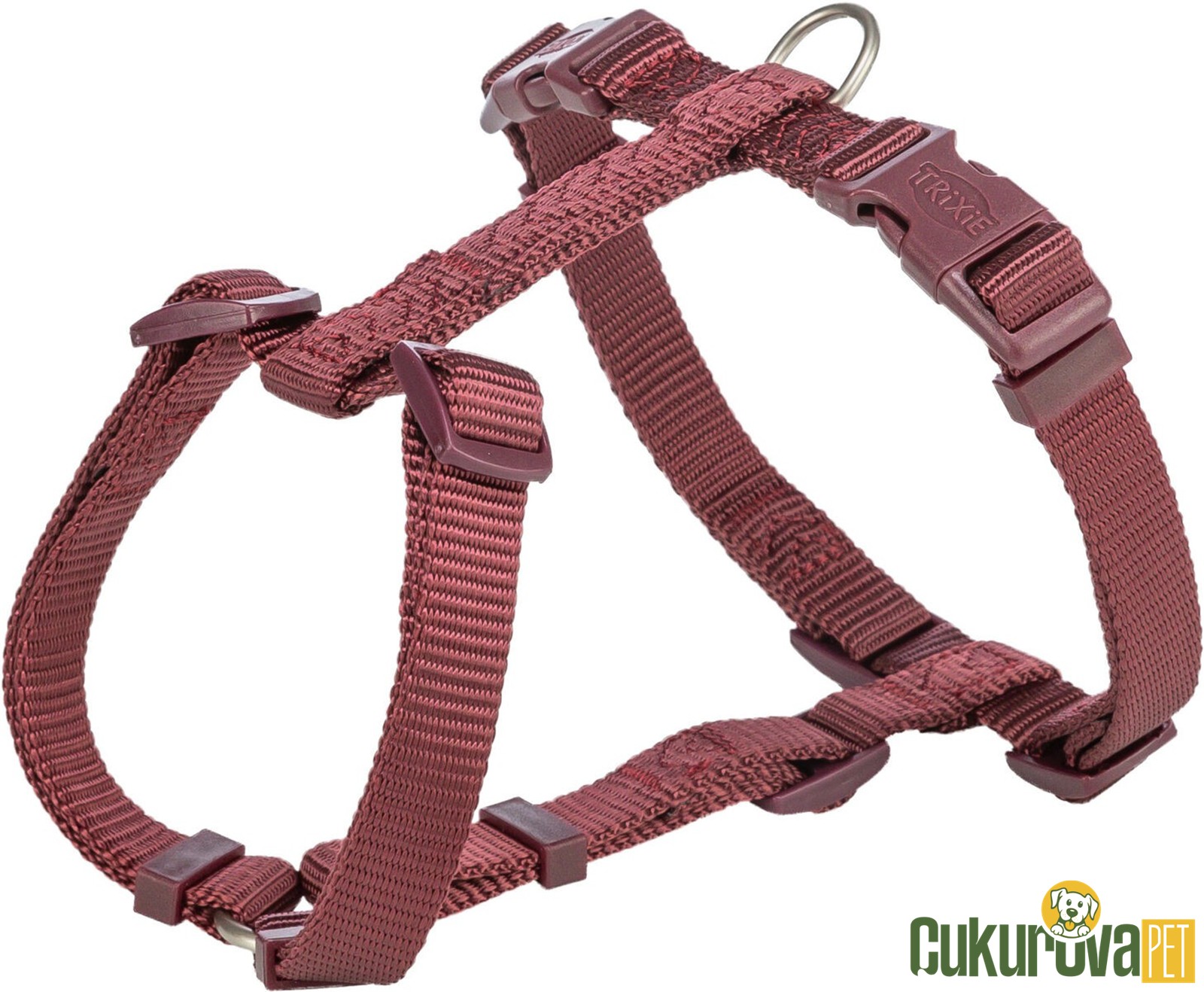 Trixie Premium H Tipi Köpek Göğüs Tasması L - XL, Bordo, 75 x 120 Cm - 25 Mm