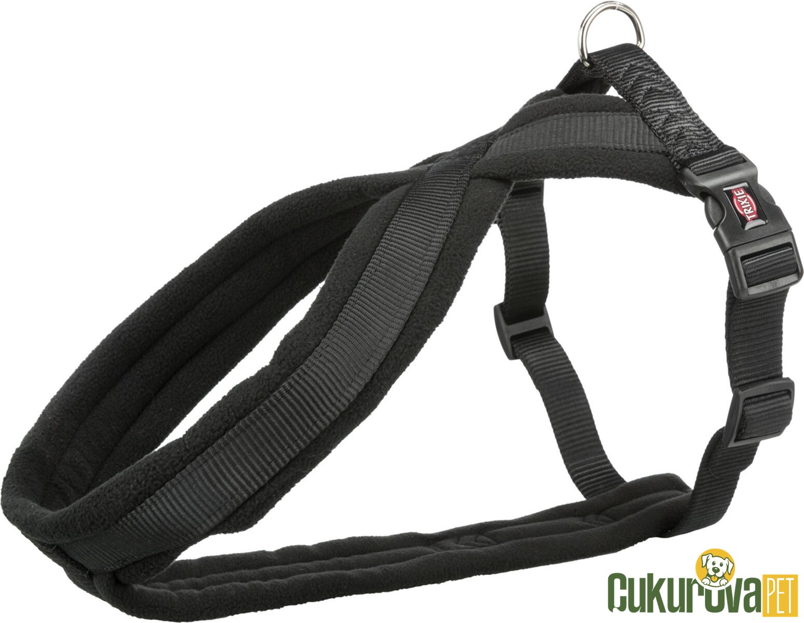 Trixie Premium Yürüyüş Köpek Göğüs Tasması M, Siyah, 45 x 80 Cm - 25 Mm