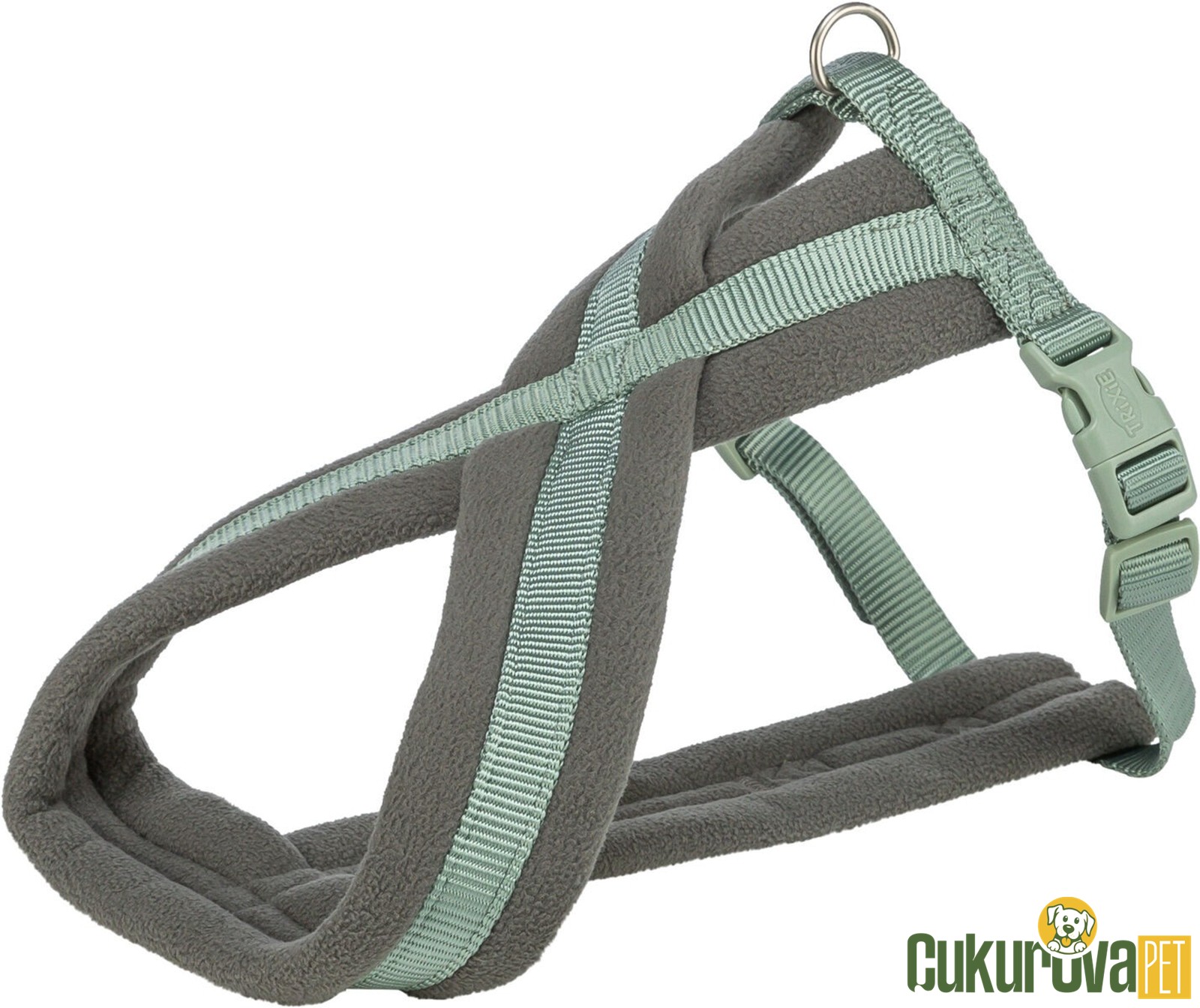 Trixie Premium Yürüyüş Köpek Göğüs Tasması M - L, Adaçayı Yeşili, 50 x 90 Cm - 25 Mm