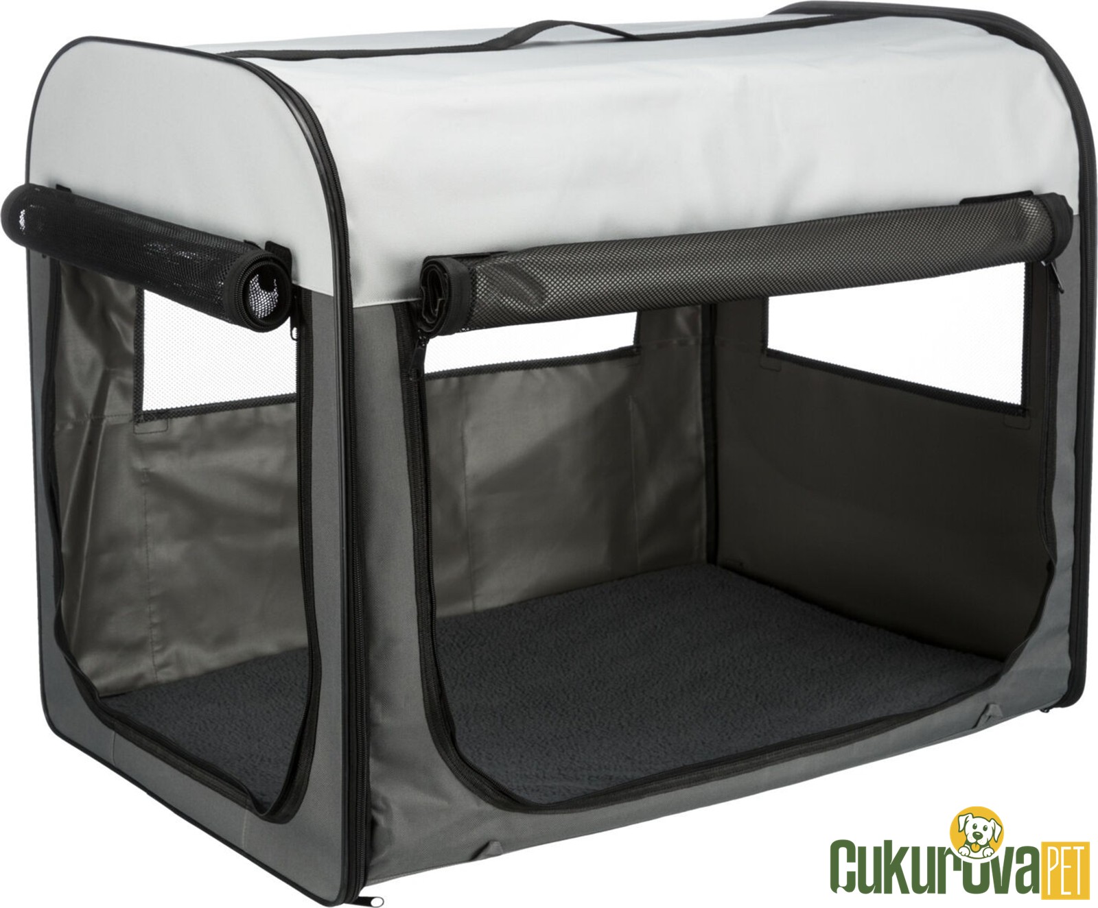 Trixie Kedi & Köpek Taşıma Çantası M - L, Koyu Gri - Açık Gri, 70 x 75 x 95 Cm