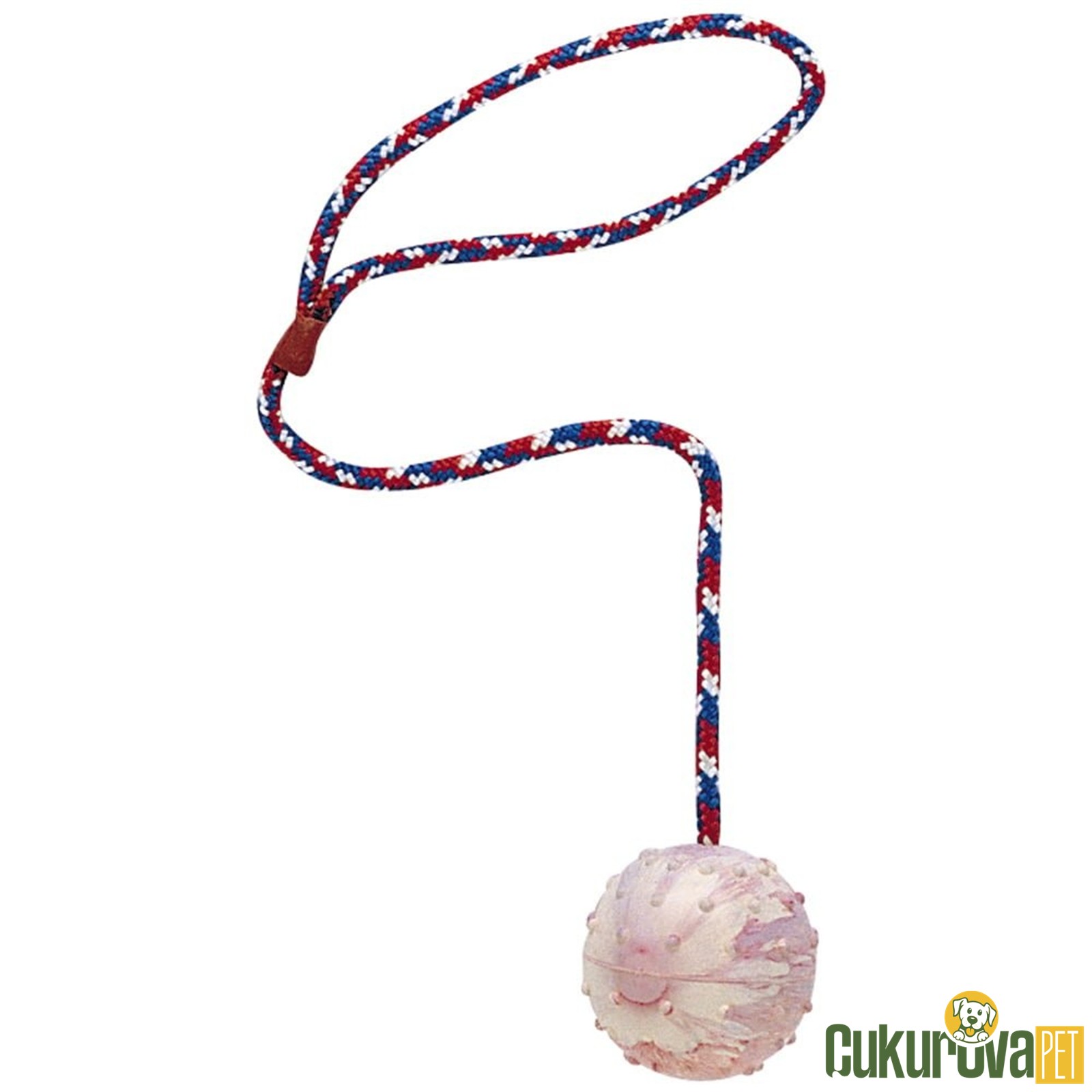 Ferplast PA 6532 İpli - Zilli Top Köpek Oyuncağı M