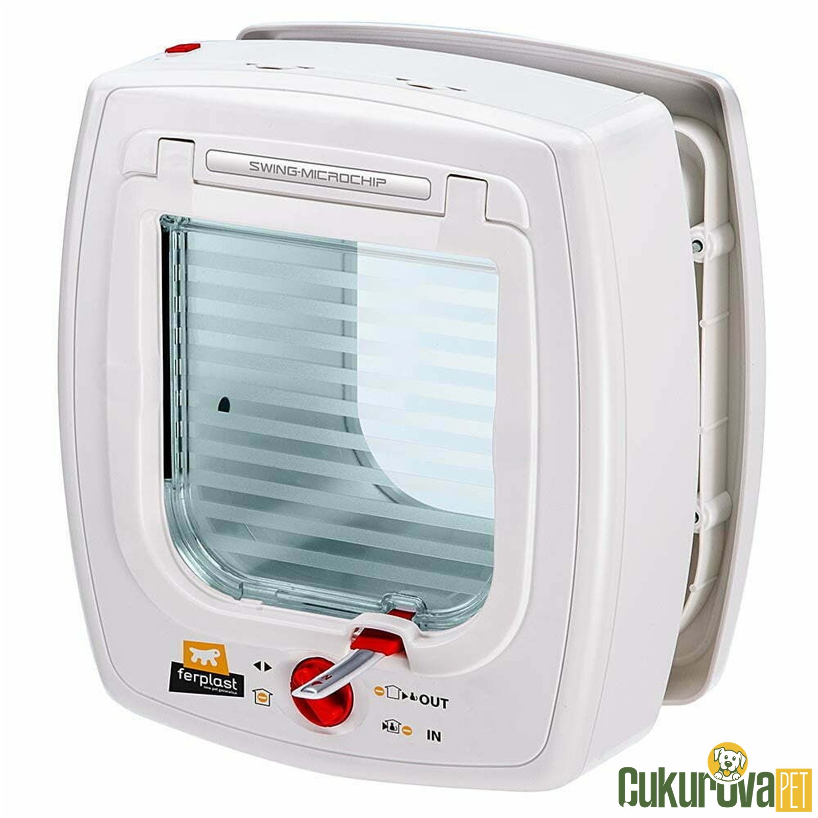 Ferplast Swing Microchip Mikroçipli Kedi Kapısı Beyaz
