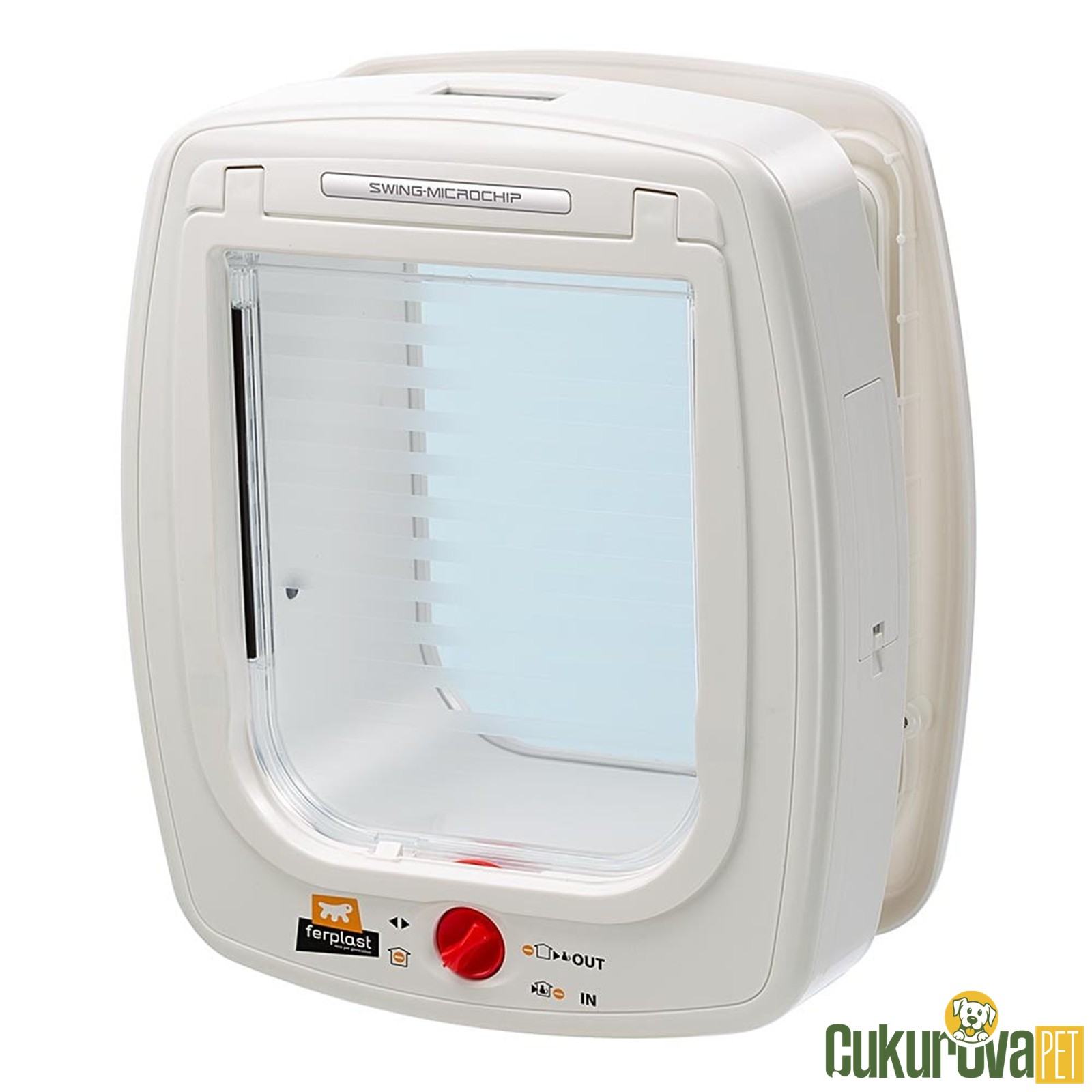 Ferplast Swing Microchip Bianca Mikroçipli Kedi Kapısı Beyaz - L