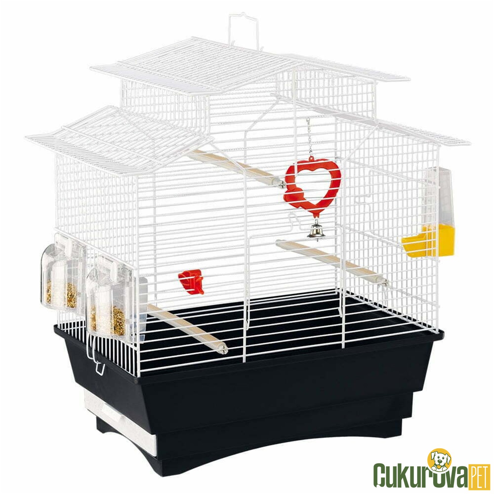 Ferplast Pagoda Kuş Kafesi Siyah - 47 x 29.5 x 50 Cm