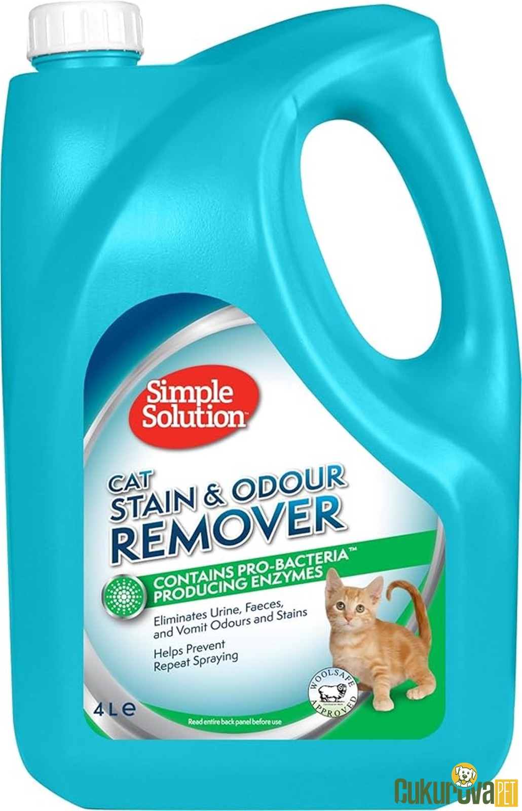 Simple Solution Kediler için Leke Ve Koku Giderici 4 L