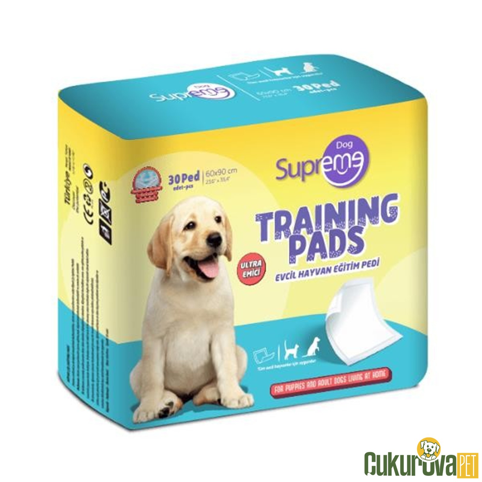 Supreme Dog Ekstra Emici Köpek Eğitim Pedi 60 x 90 Cm / 30 Adet