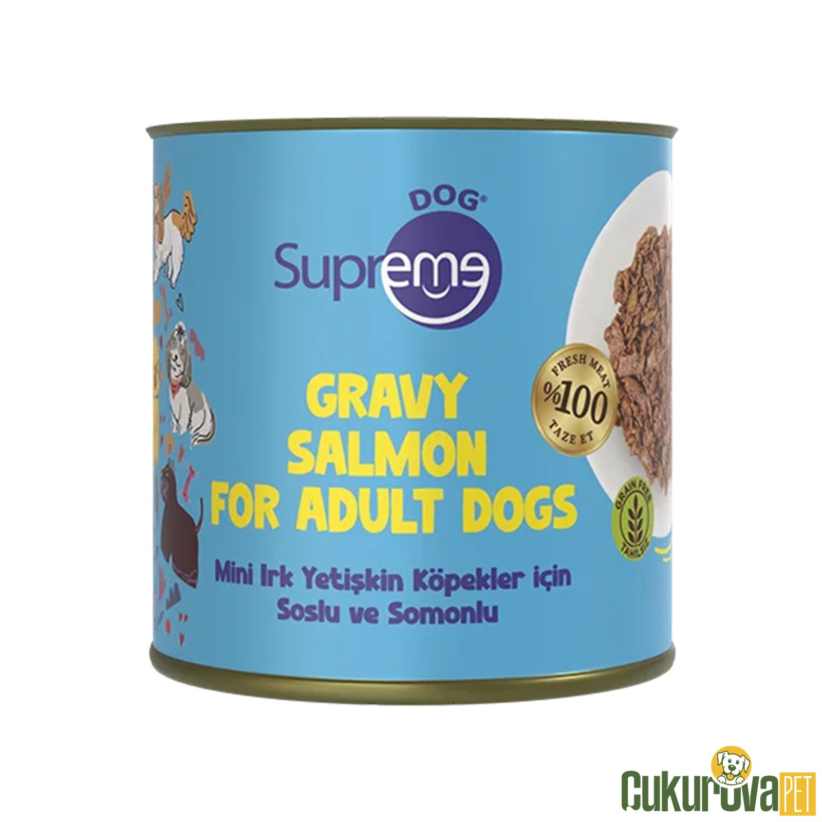 Supreme Soslu Somonlu Mini Irk Yetişkin Köpek Konservesi 200 Gr