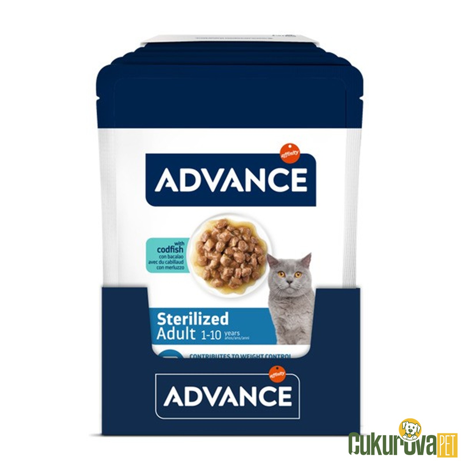 Advance Sterilized Adult Morina Balıklı Kısırlaştırılmış Kedi Yaş Maması 85 Gr