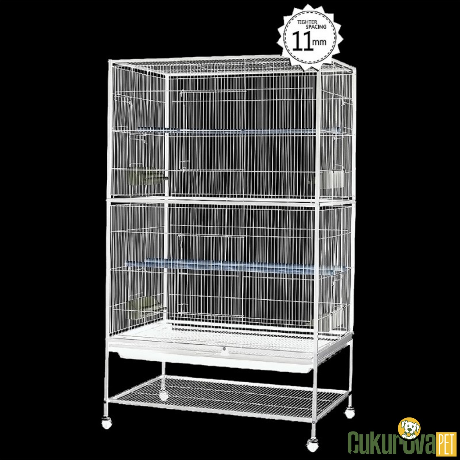 Dayang A33 Ayaklı Kuş Kafesi Beyaz - 79 x 52 x 130.5 Cm