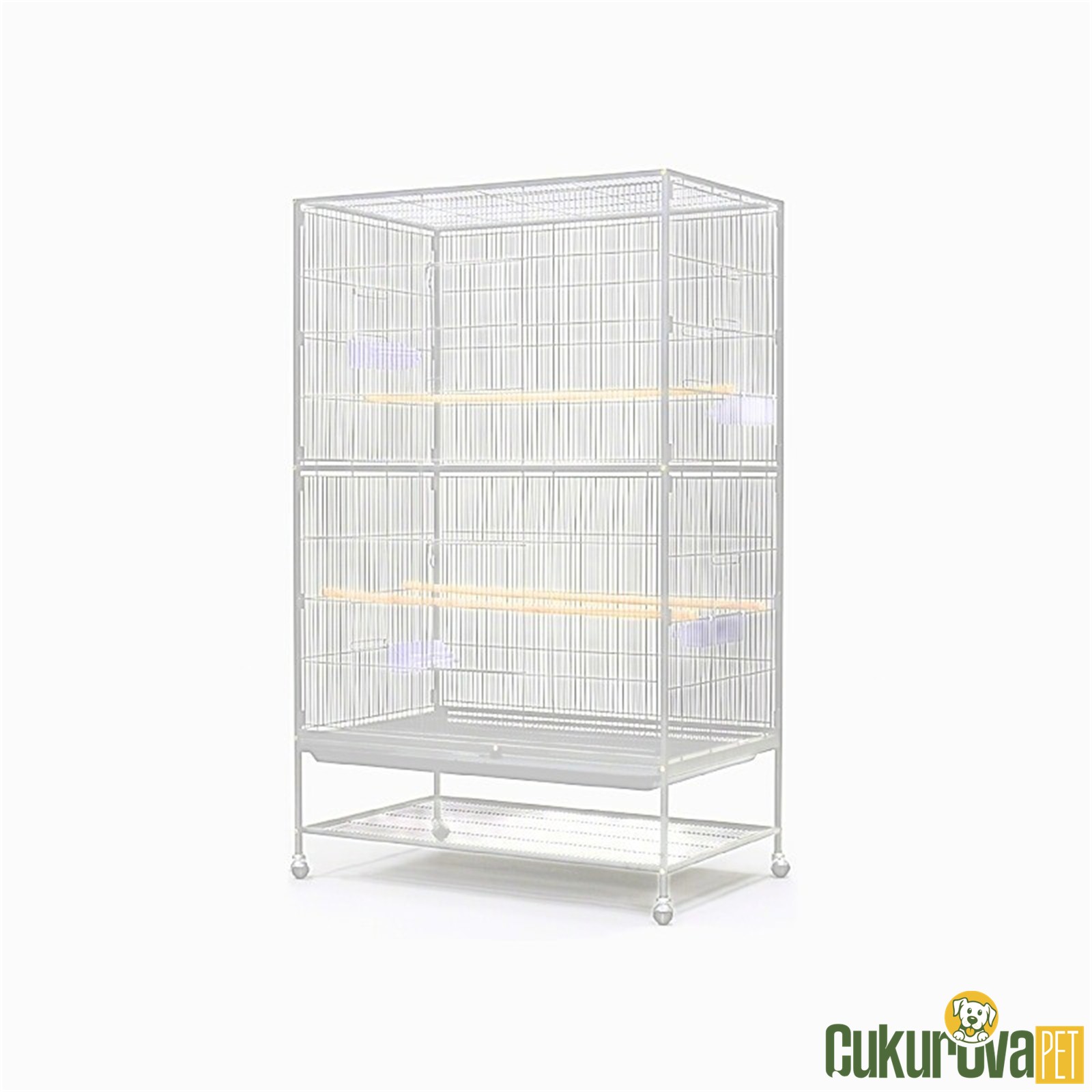 Dayang A45 Ayaklı Kuş Kafesi Beyaz - 90 x 58.4 x 152.4 Cm