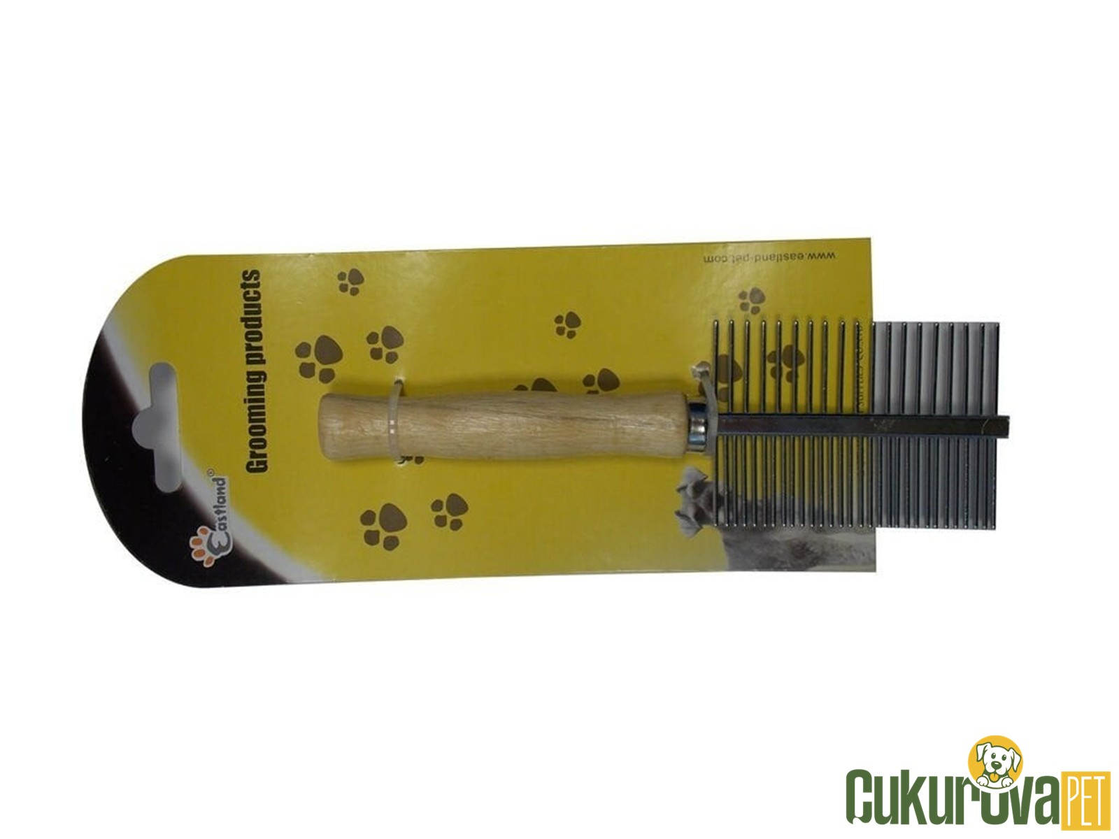 Eastland Ahşap Saplı Kedi & Köpek Tarağı