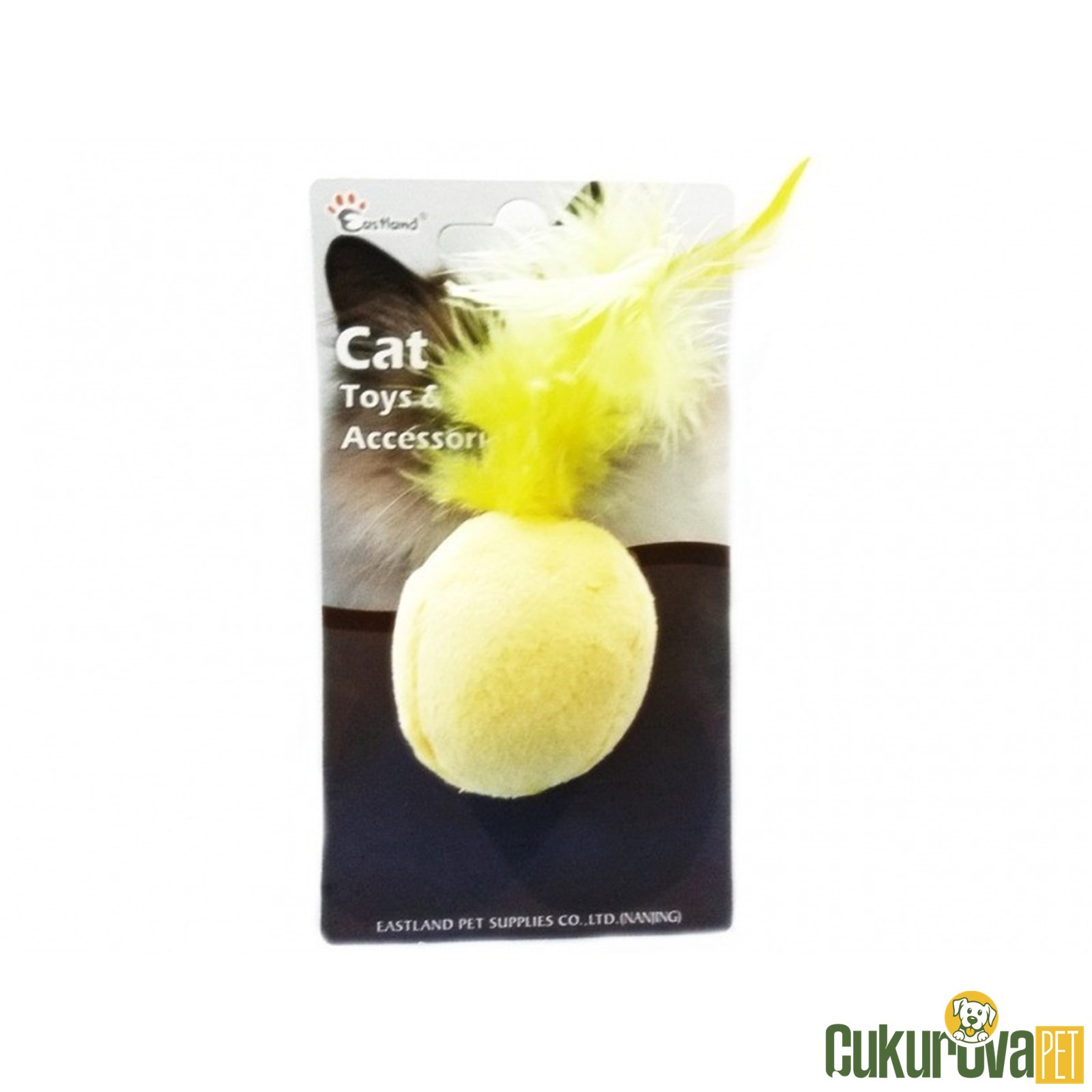 Eastland Kedi Otlu Tüylü Top Kedi Oyuncağı Karışık Renkli 4.5 Cm