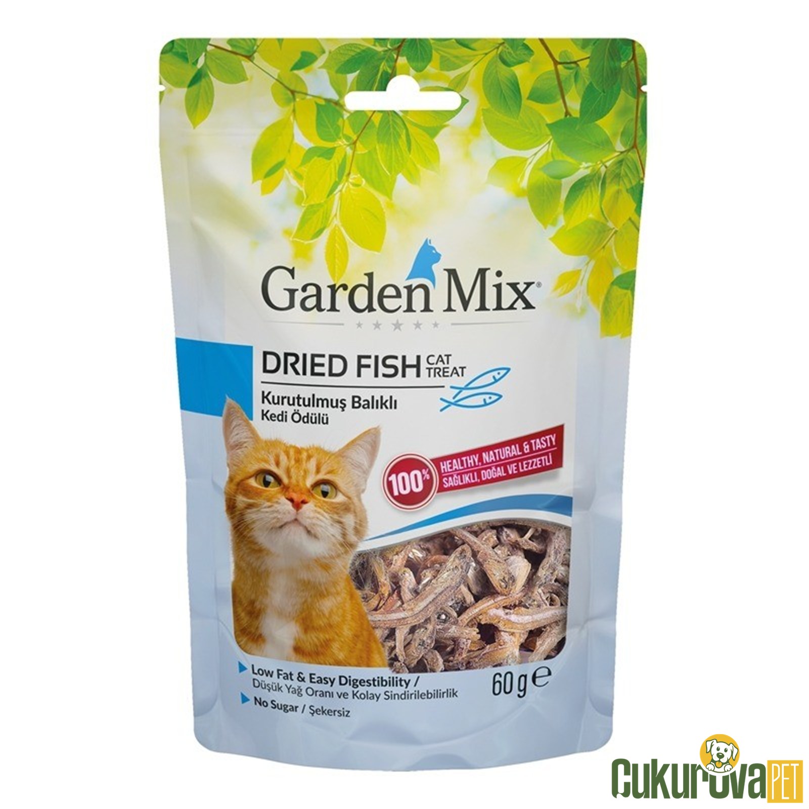 Gardenmix Kurutulmuş Balıklı Kedi Ödül Maması 60 Gr
