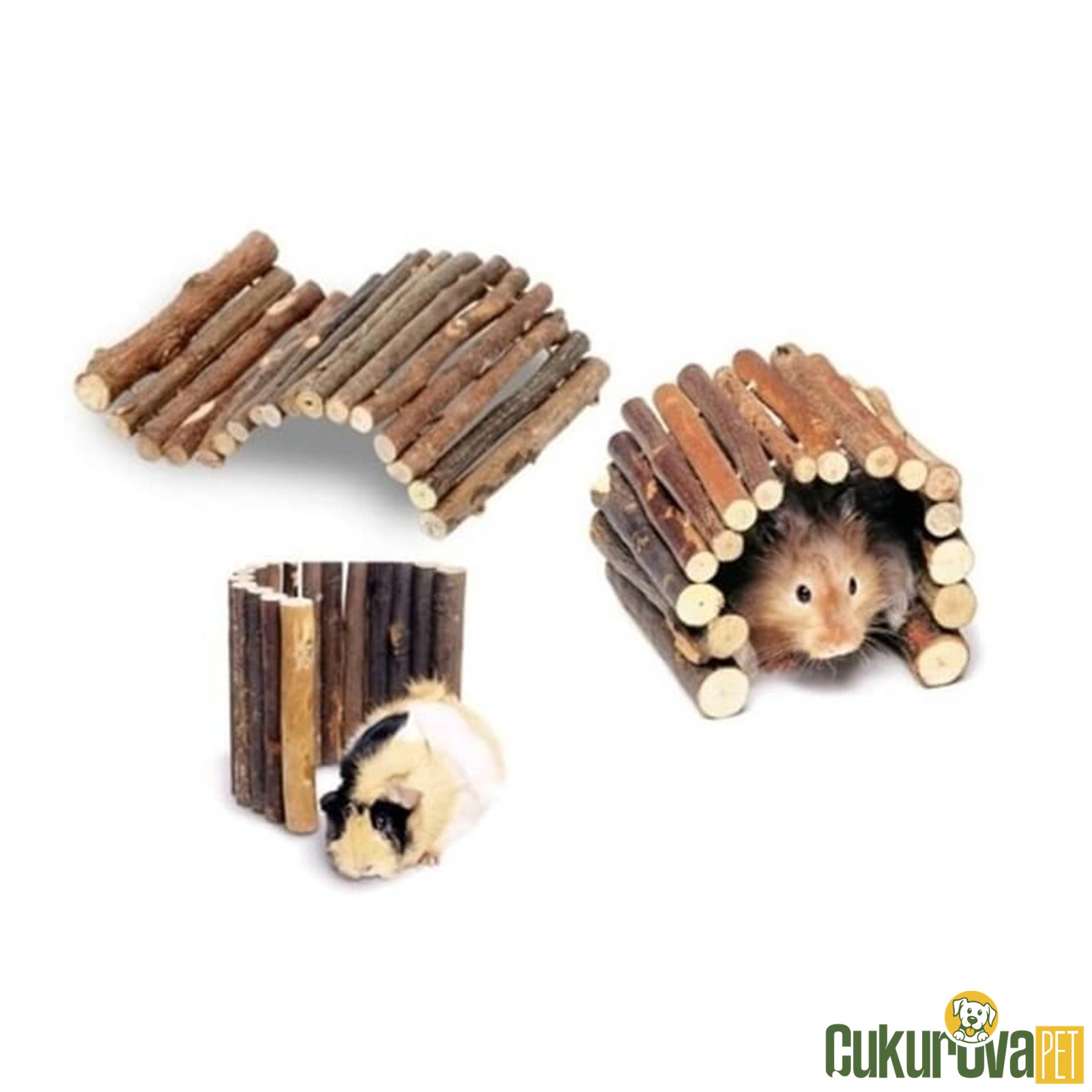 Karlie Kemirgenler İçin Ahşap Köprü 13 x 21 Cm