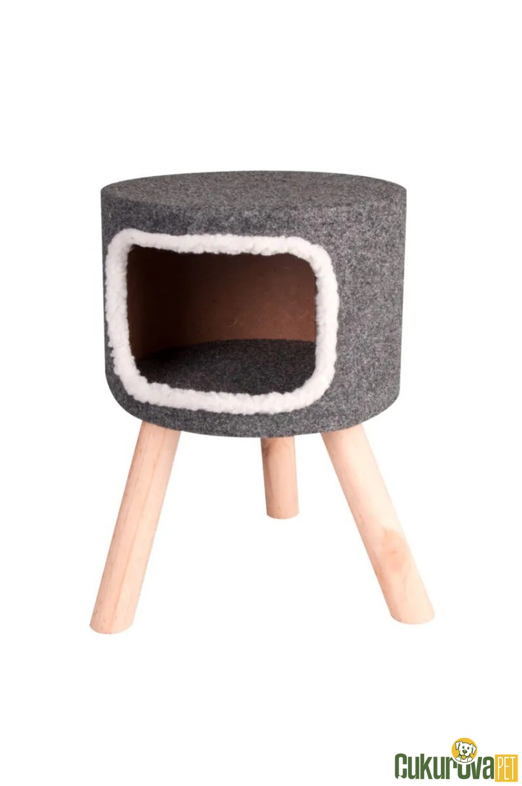 Karlie İskandinav Kedi Evi Gri - 35 x 35 x 50 Cm