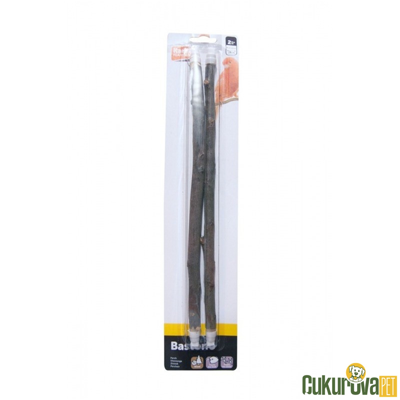 Karlie Plastik Uçlu Ahşap Kuş Tüneği 25 Cm - 10 Mm