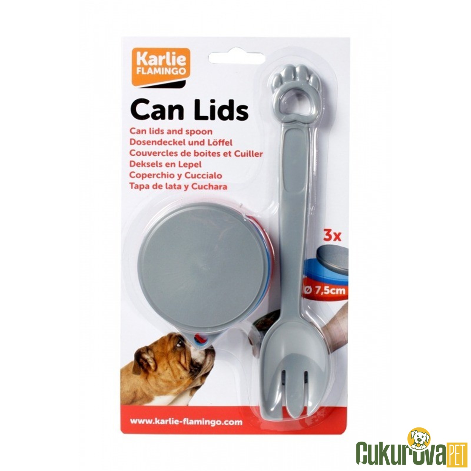 Karlie Konserve Mama Kapağı Ve Kaşığı 3'Lü - 7 Cm