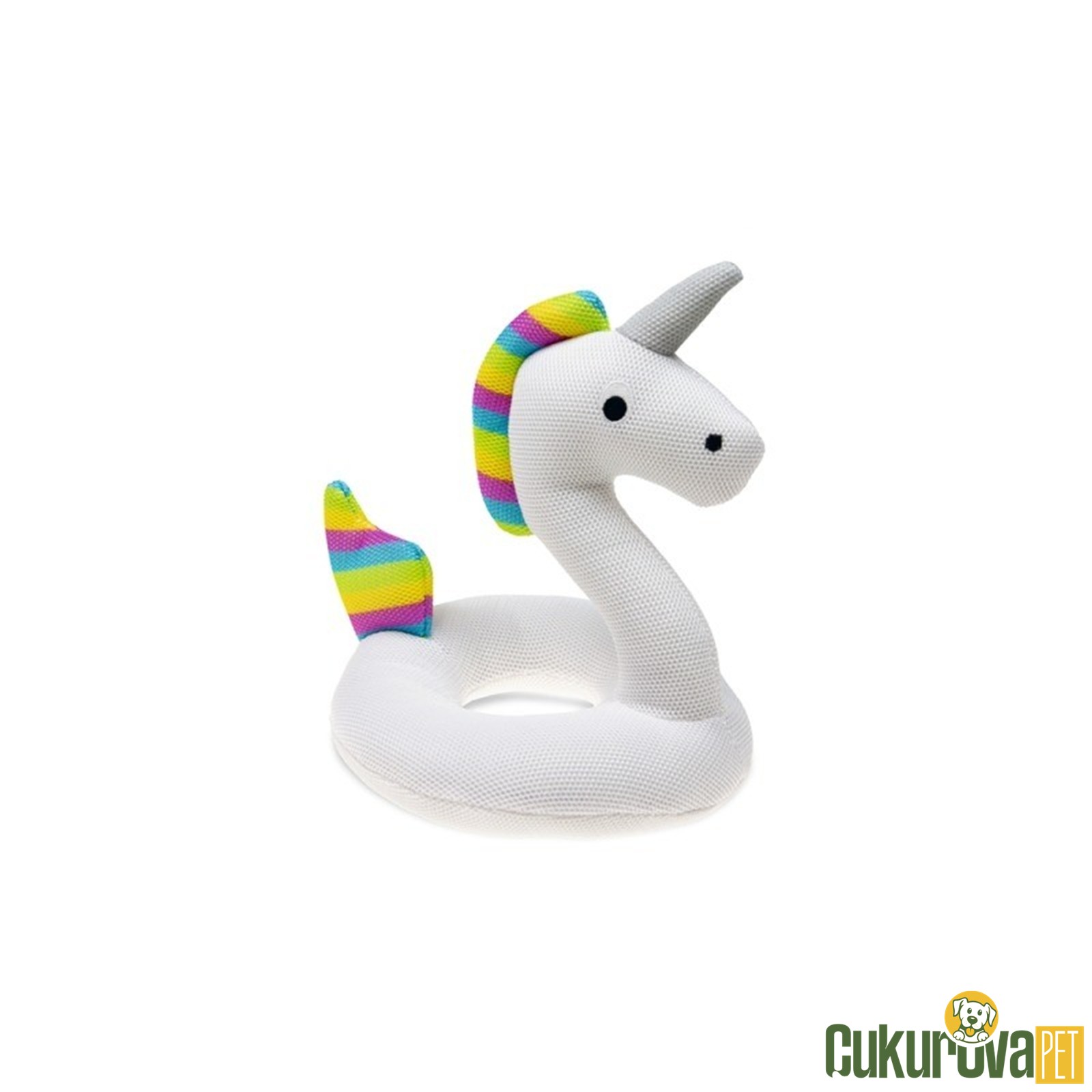 Karlie Unicorn Figürlü Köpek Oyuncağı Beyaz - 18 x 17 Cm