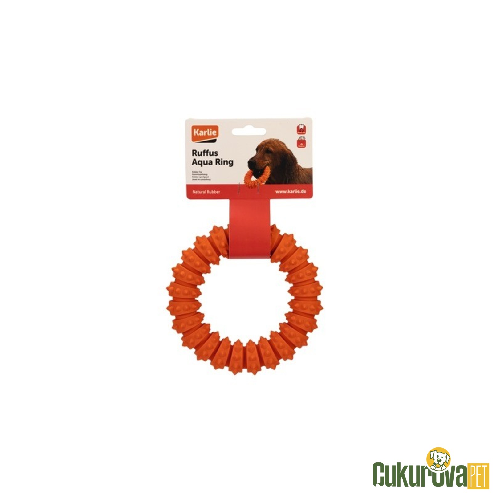 Karlie Plastik Halka Köpek Oyuncağı Turuncu - 15 Cm