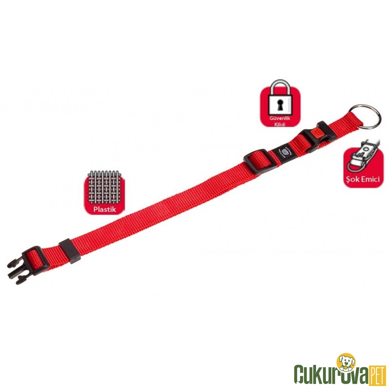 Karlie Köpek Boyun Tasması L Kırmızı - 45 - 65 Cm