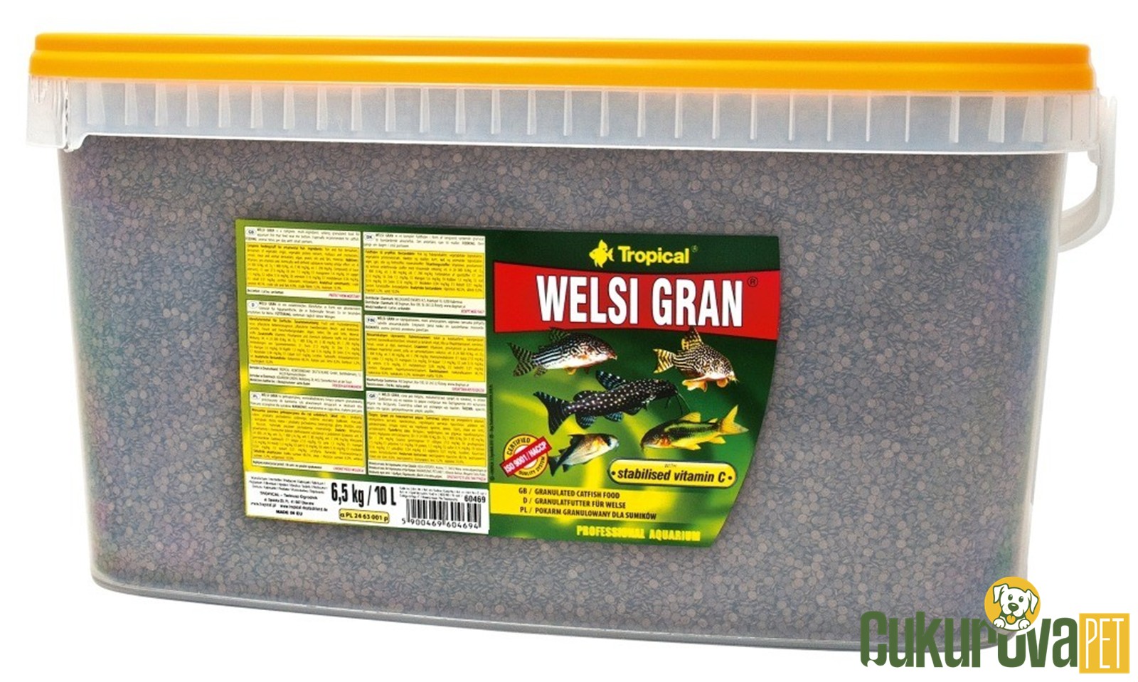 Tropical Welsi Gran Granül Yem 10 L - 6.5 Kg