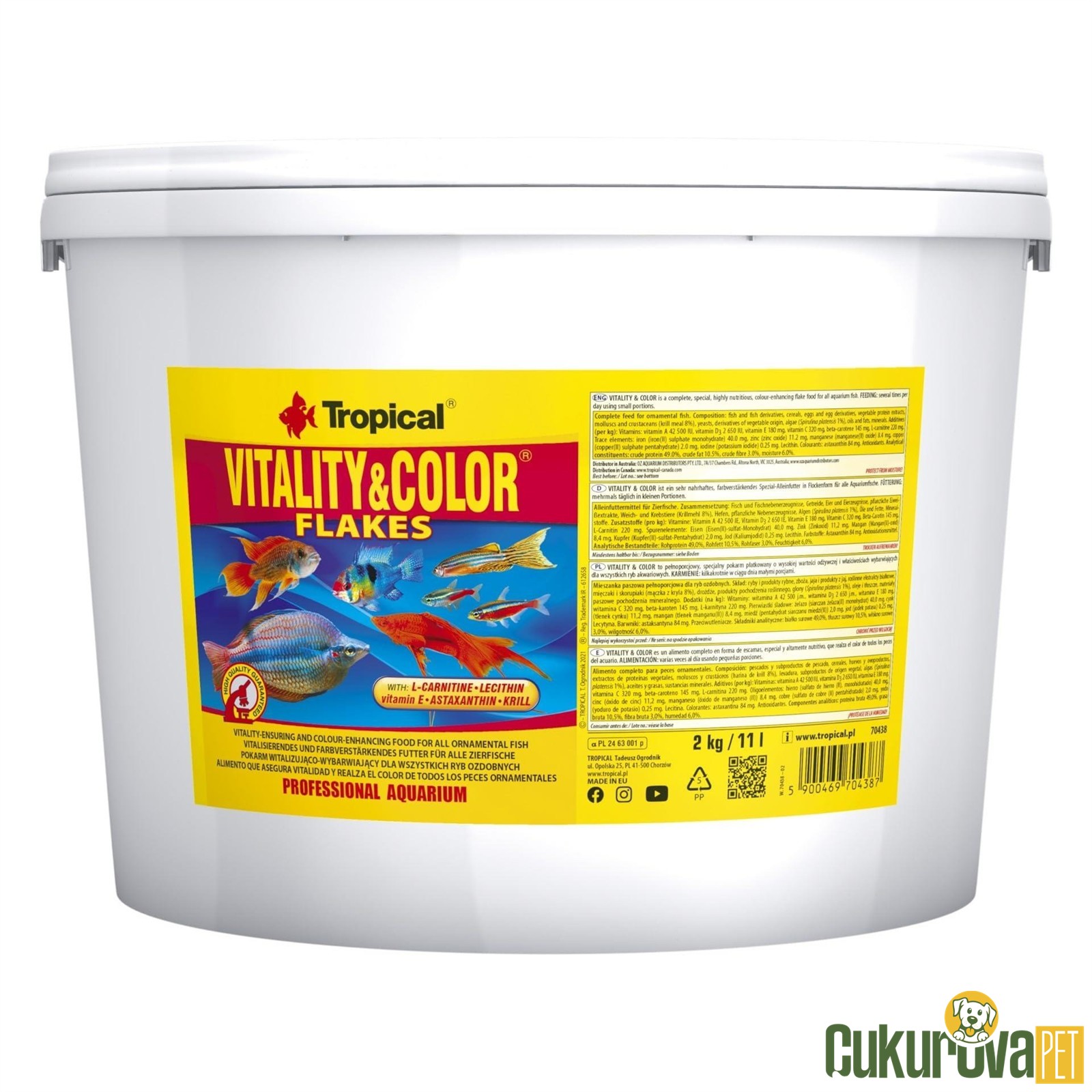 Tropical Vitality&Color Flakes Pul Yemi 11 L - 2 Kg