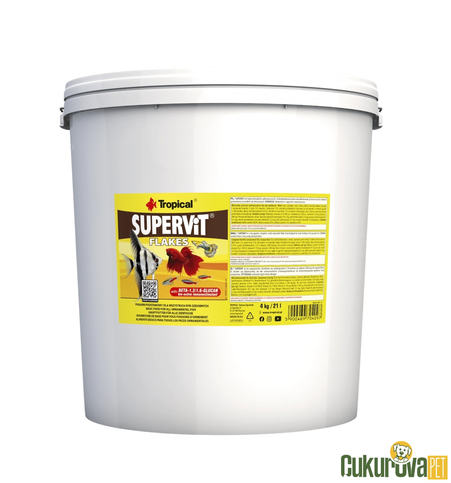 Tropical Supervit Flakes Pul Yem 21 L - 4 Kg