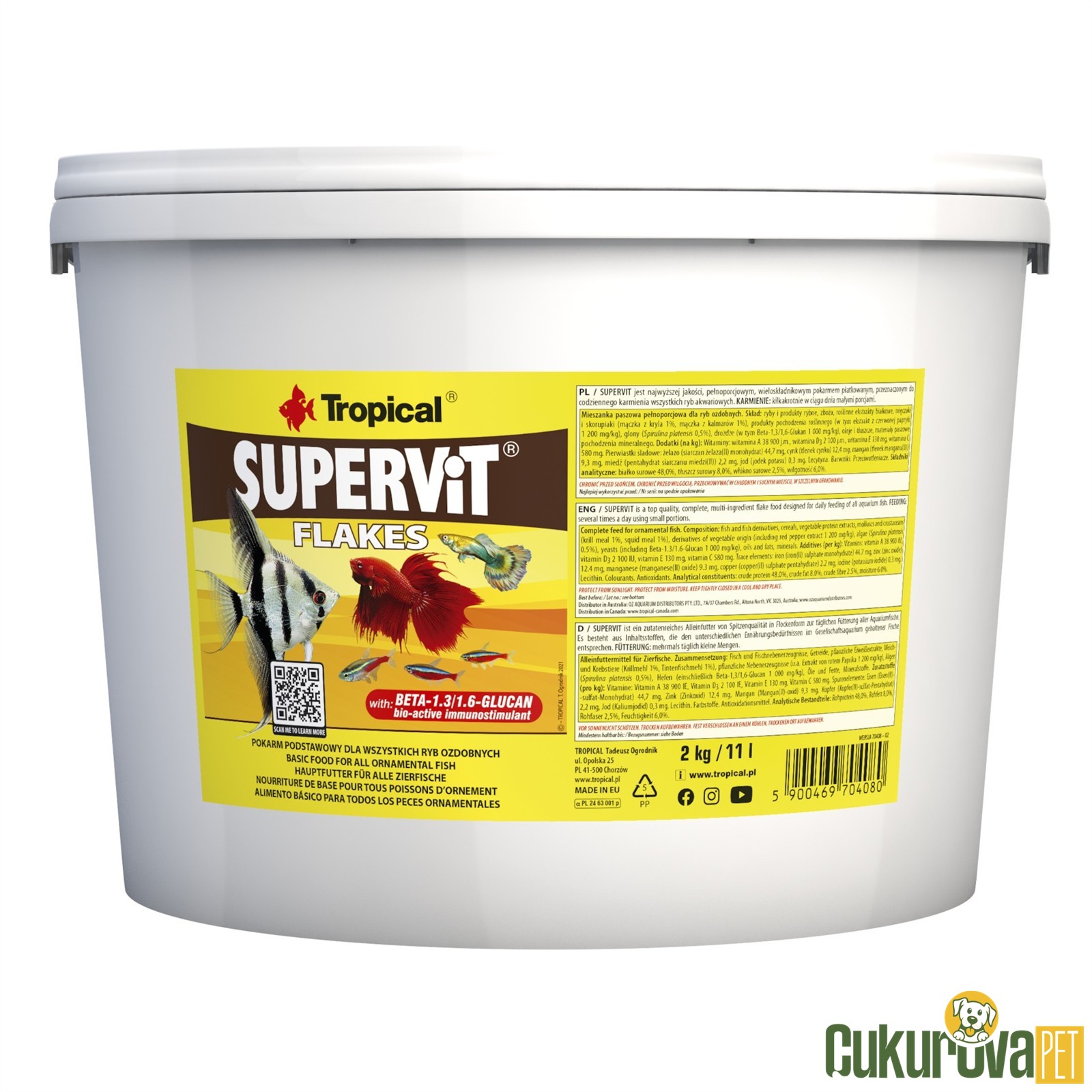 Tropical Supervit Flake Pul Yem 11 L - 2 Kg