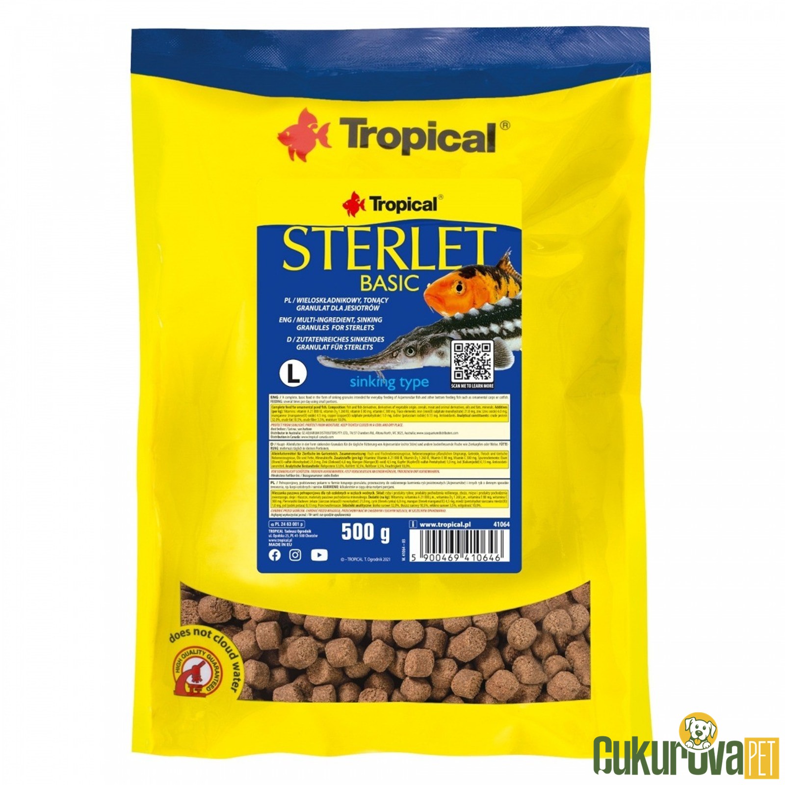 Tropical Sterlet Basic Size L Granül Yem 1000 Ml - 500 Gr