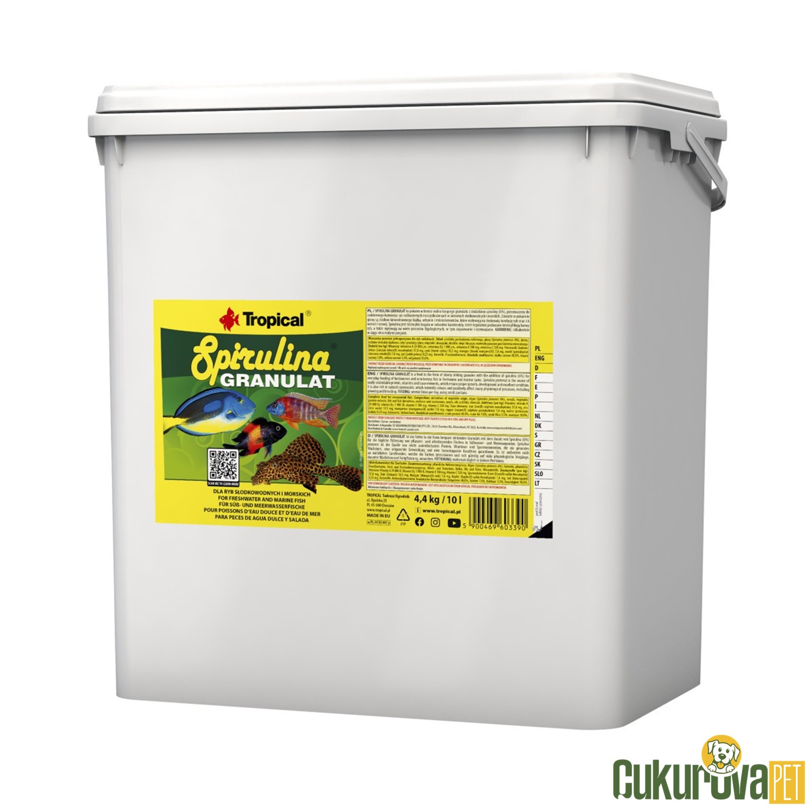 Tropical Spirulina Granulat Granül Yem 10 L - 4.4 Kg