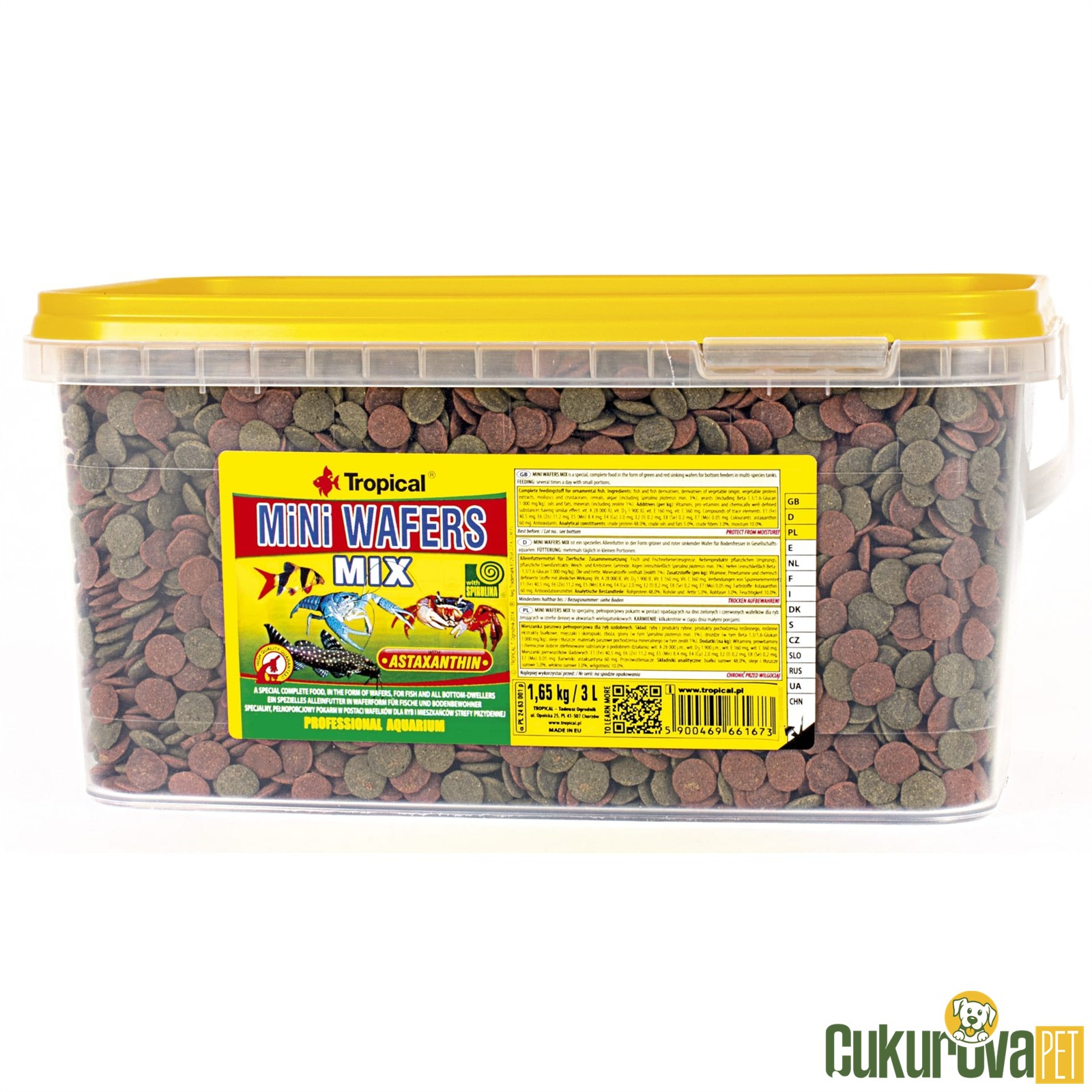 Tropical Mini Wafers Mix Tablet Yem 3 L - 1.65 Kg