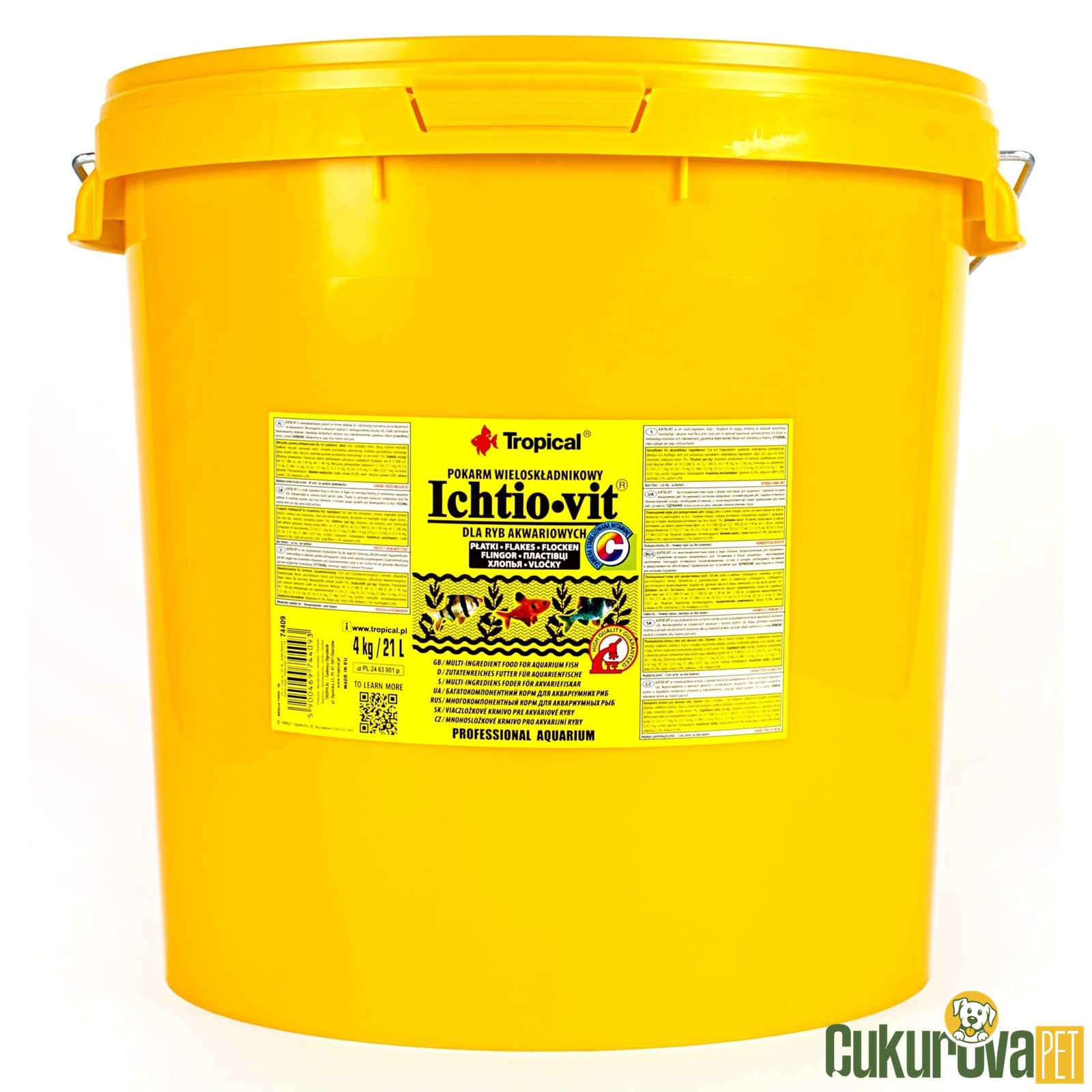 Tropical Ichtio-vit Flakes Pul Yem 21 L - 4 Kg