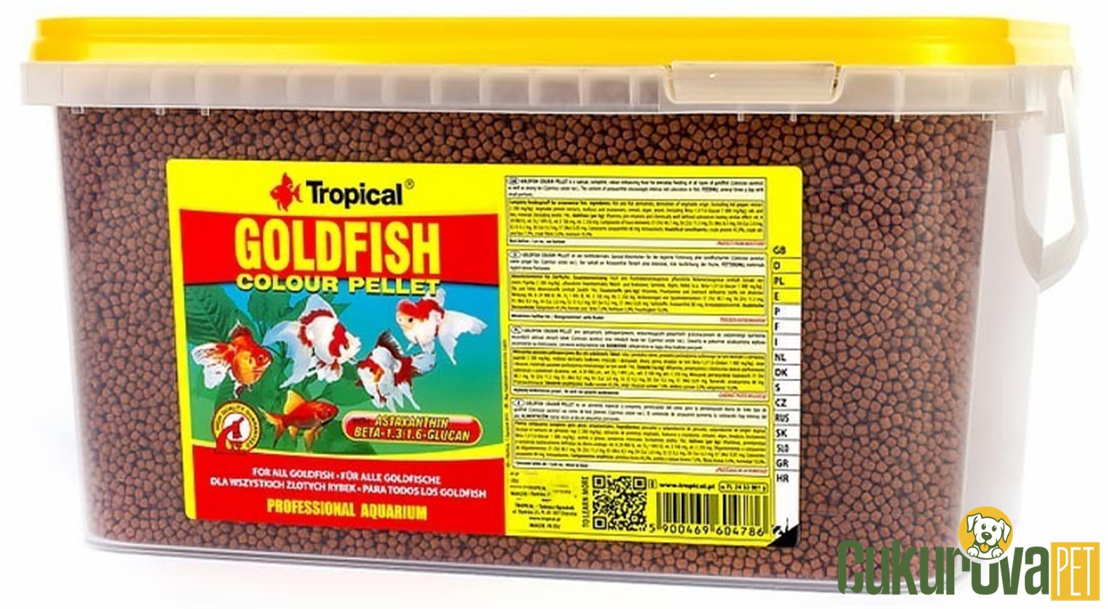 Tropical Goldfish Colour Pellet Granül Yem 5 L - 1.8 Kg