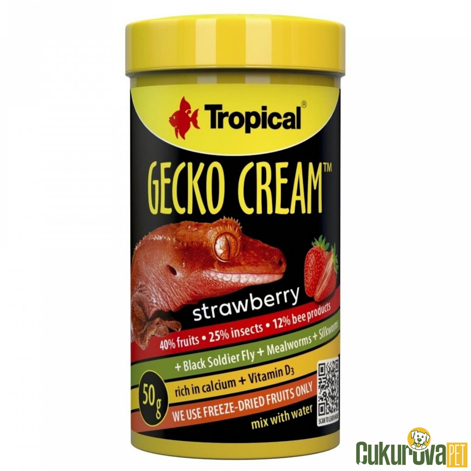Tropical Gecko Cream Strawberry 100 Ml - 50 Gr