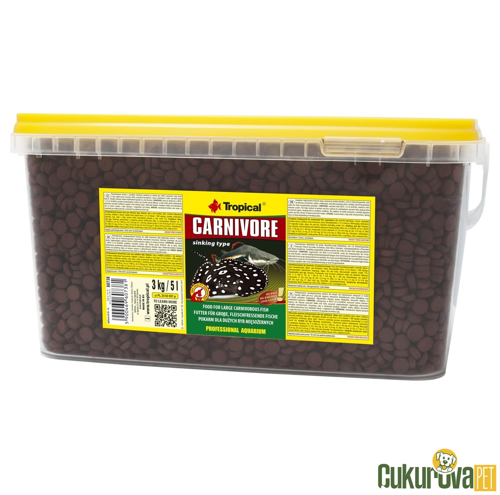 Tropical Carnivore Tablet Yem 5 L - 3 Kg