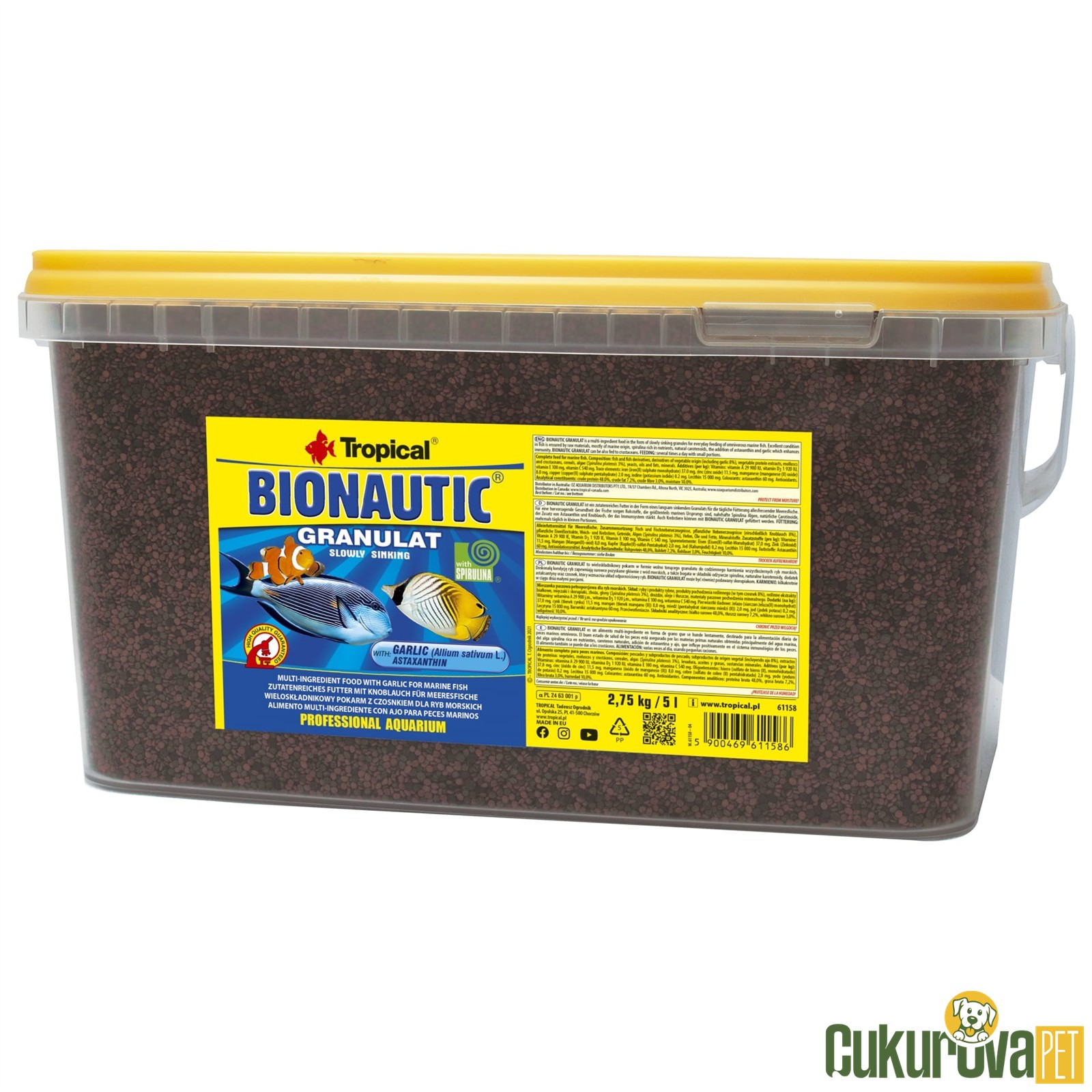 Tropical Bionautic Granulat Granül Yem 5 L - 2.75 Kg