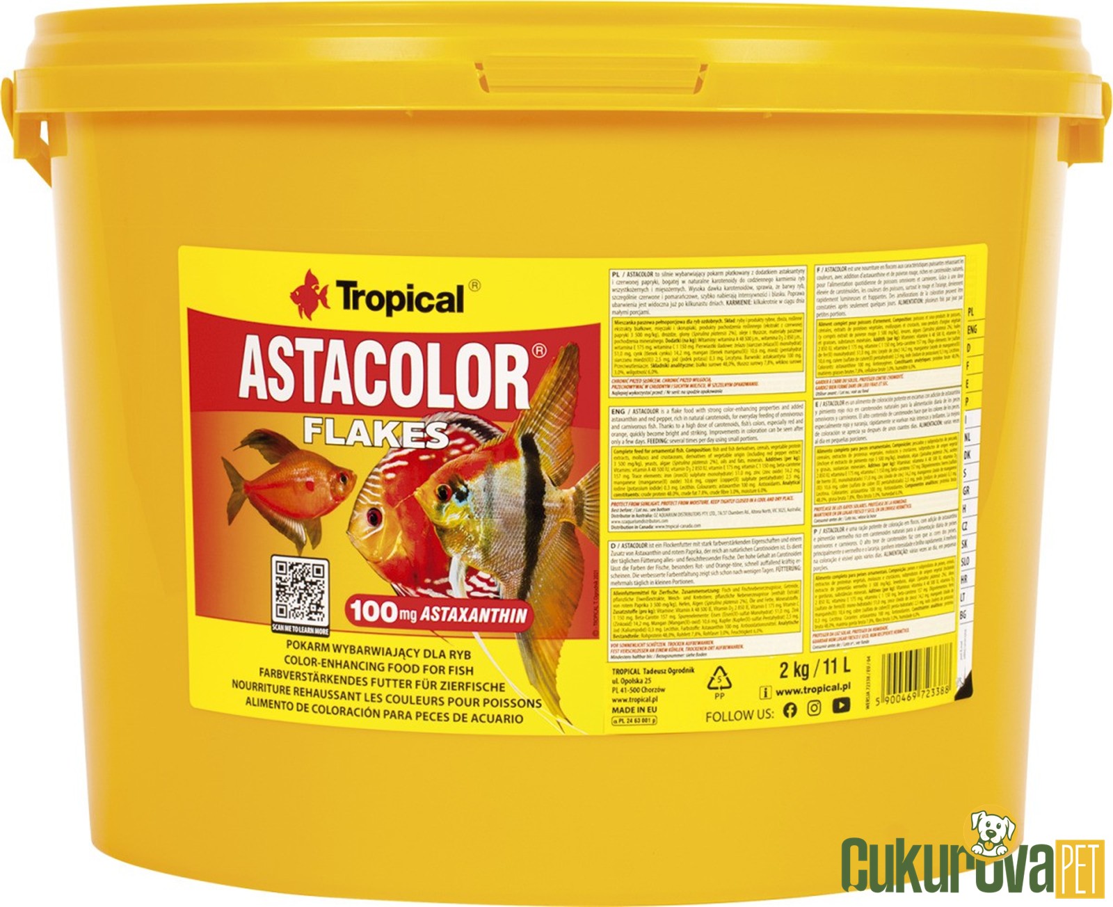 Tropical Astacolor Flakes Pul Yem 11 L - 2 Kg