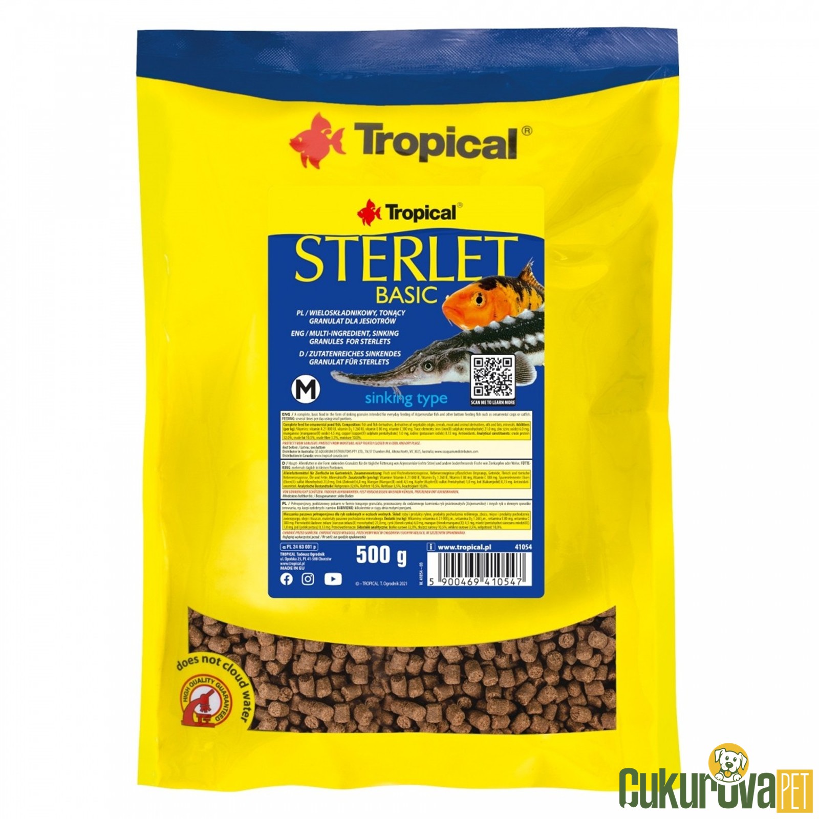 Tropical Sterlet Basic Size M Granül Yem 1 L - 500 Gr
