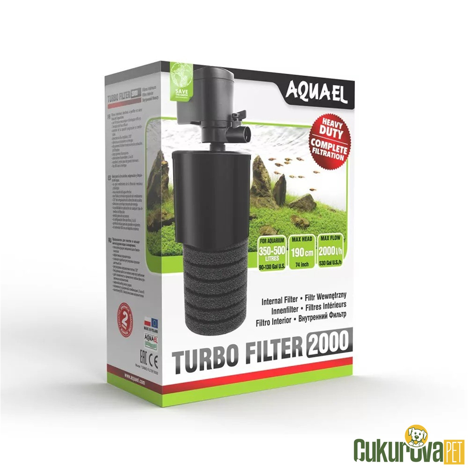 Aquael Turbo Filter 2000 Akvaryum İç Filtre