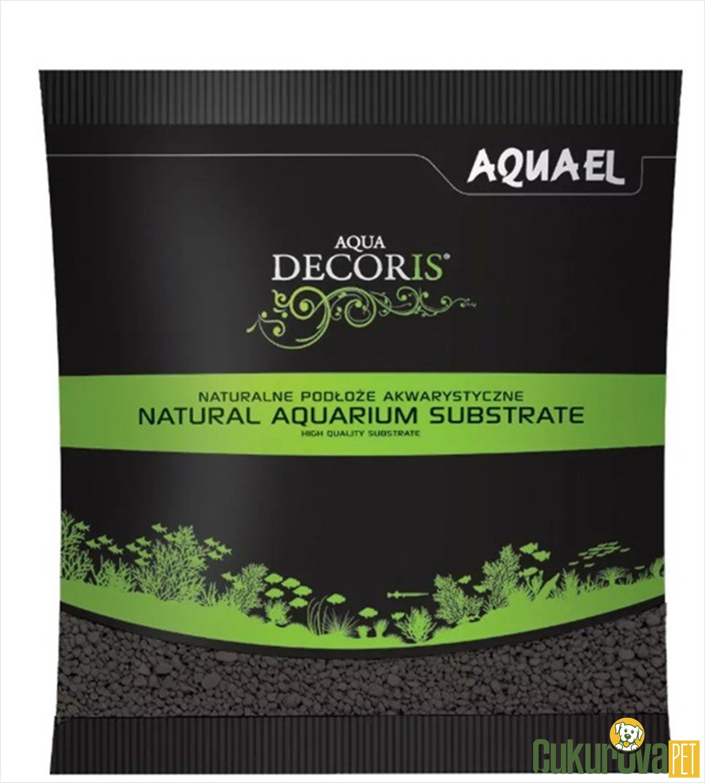 Aquael Natural Aquarium Substrate Akvaryum Kumu Siyah - 1 Kg