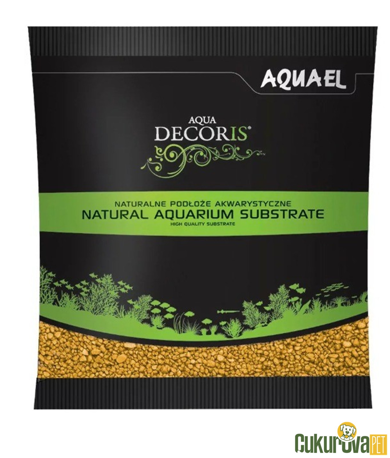 Aquael Gravel Decoris Akvaryum Kumu Sarı - 1 Kg