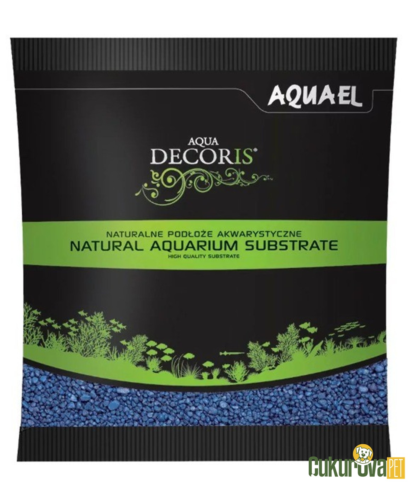 Aquael Gravel Decoris Akvaryum Kumu Mavi - 1 Kg