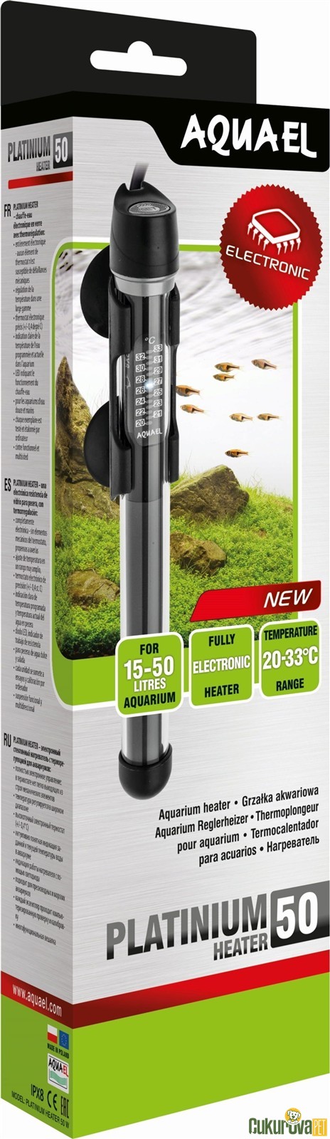 Aquael Platinium Heater 50 W Akvaryum Isıtıcısı